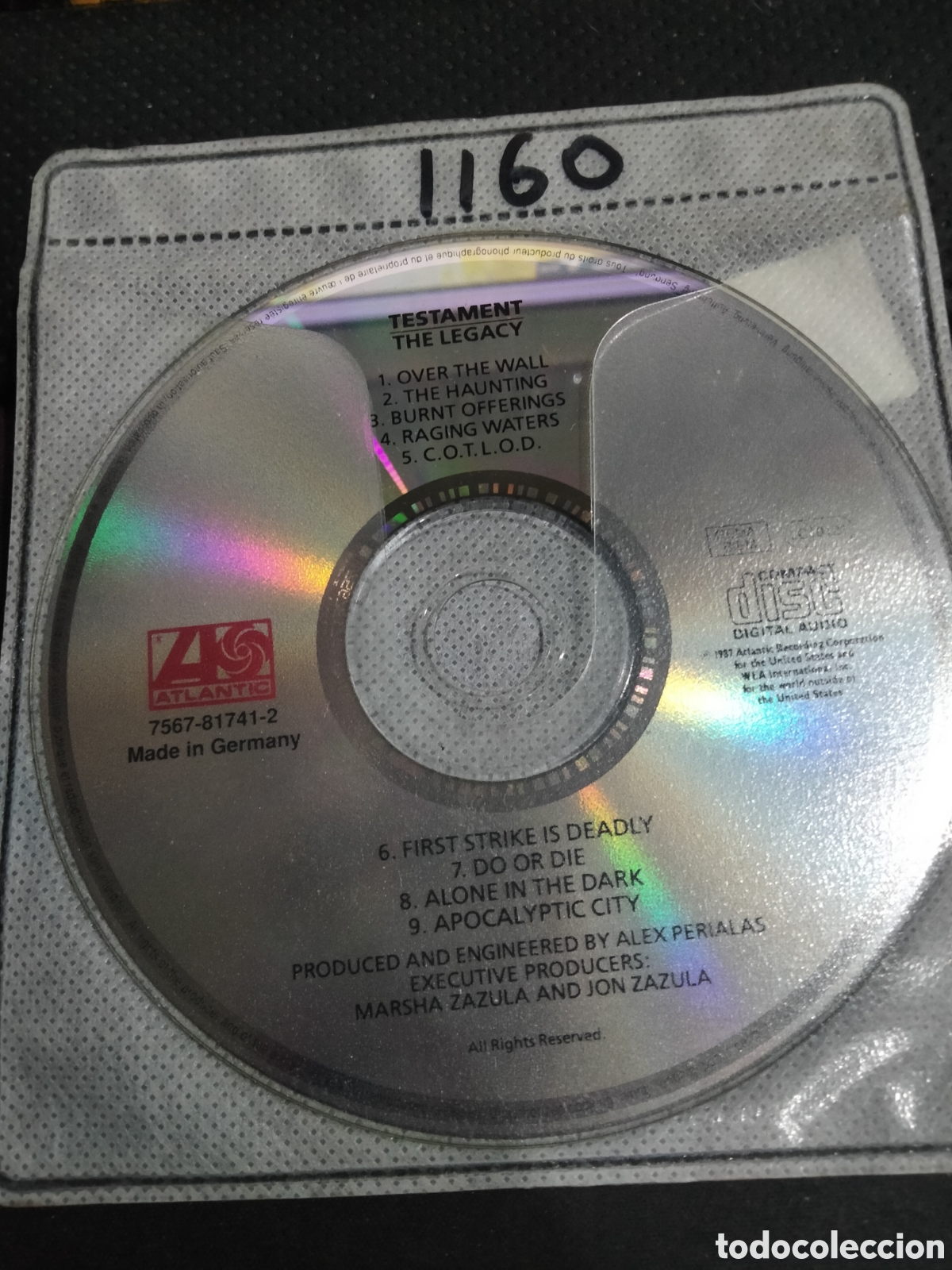 CDs de m&uacute;sica: Cd testament the legacy -1160 (disco solo) - Foto 1