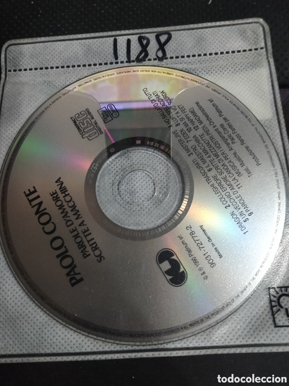 CDs de m&uacute;sica: Cd Paolo cont&eacute; -1188 (disco solo) - Foto 1