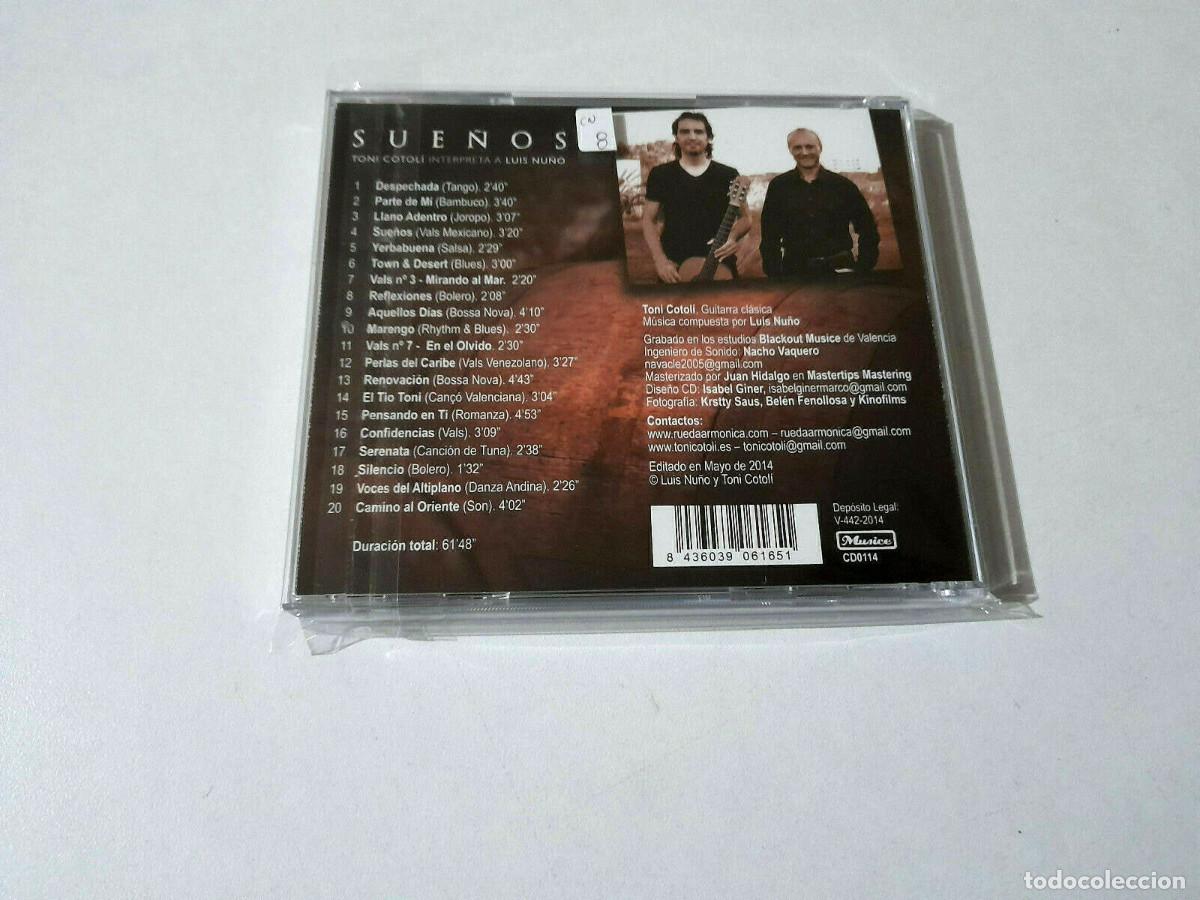 CDs de m&uacute;sica: TONI COTOLI &rdquo;INTERPRETA A LUIS NU&Ntilde;O SUE&Ntilde;OS&rdquo; CD 20 TRACKS COMO NUEVO - Foto 2