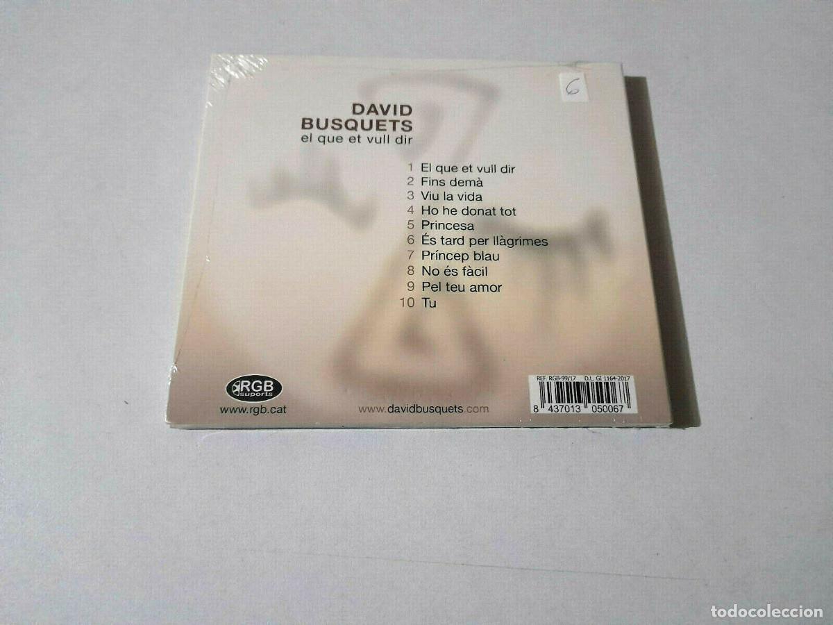 CDs de m&uacute;sica: DAVID BUSQUETS &rdquo;EL QUE ET VULL DIR&rdquo; CD 10 TRACKS PRECINTADO SEALED DIGIPACK - Foto 2