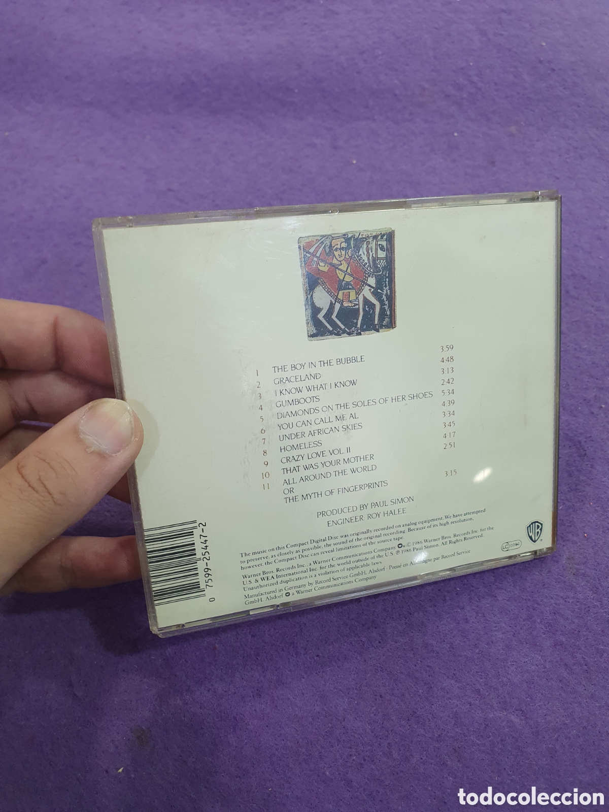 CDs de m&uacute;sica: CD. Paul Simon. Graceland. (L80) - Foto 3