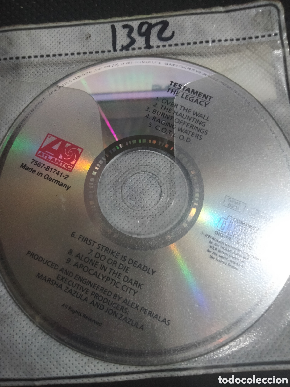 CDs de m&uacute;sica: Cd testament legacy -1392 (disco solo) - Foto 1