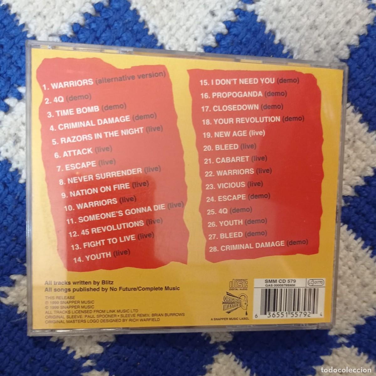 CDs de m&uacute;sica: BLITZ BLITZED - AN ALL OUT ATTACK - BLITZED (CD) - Foto 2