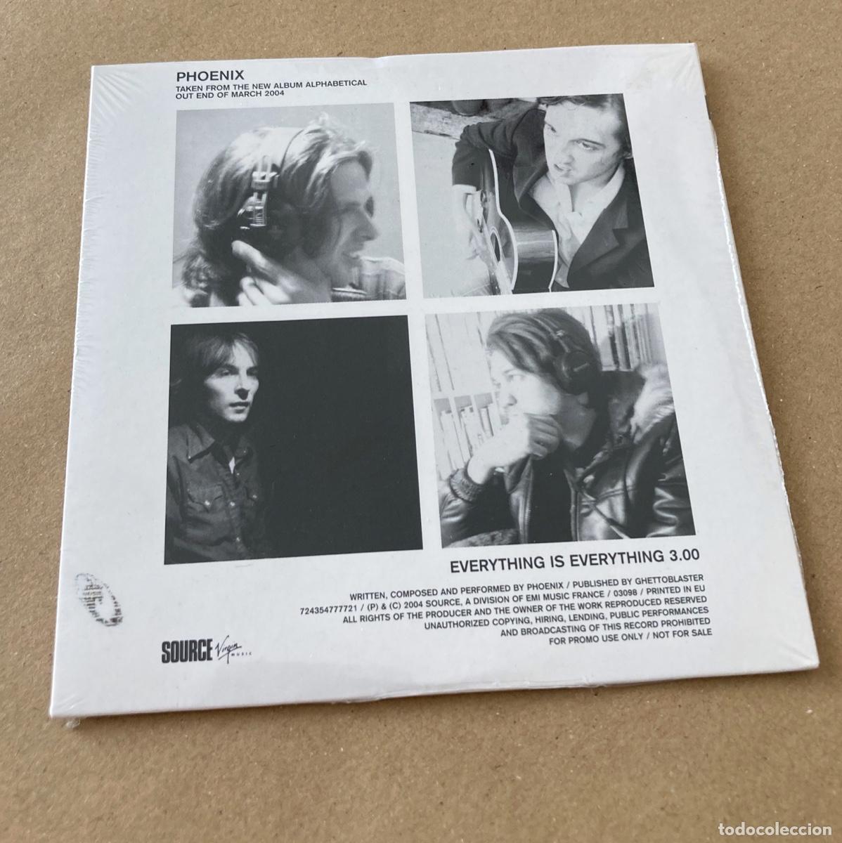 CDs de m&uacute;sica: CD SINGLE - PHOENIX - EVERYTHING IS EVERYTHING - ALPHABETICAL - 2004 - Foto 2
