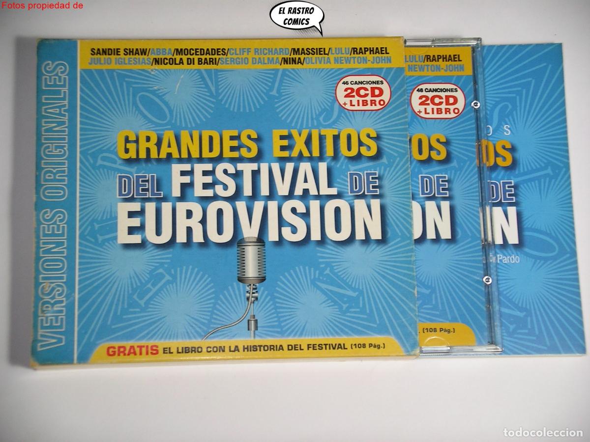 CDs de M&uacute;sica: Grandes &Eacute;xitos del Festival de Eurovisi&oacute;n, doble, 2 CD + libro, con funda extra&iacute;ble, EMI, 2002