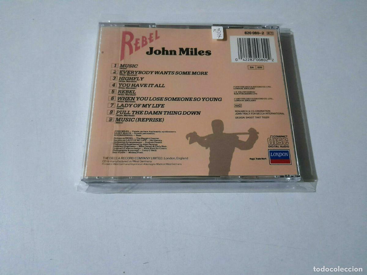 CDs de m&uacute;sica: JOHN MILES &rdquo;REBEL&rdquo; CD 9 TRACKS - Foto 2