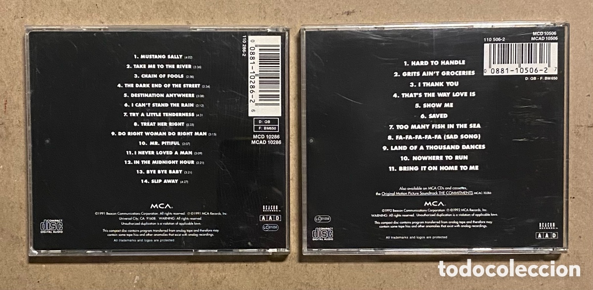 CDs de m&uacute;sica: CD. THE COMMITMENTS VOL.1 & VOL.2. 2 CDS B.S.O. - Foto 2