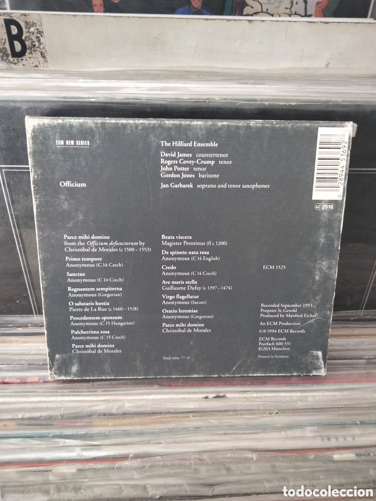 CDs de m&uacute;sica: Officium Jan garbarek hillard ensemble - Foto 2