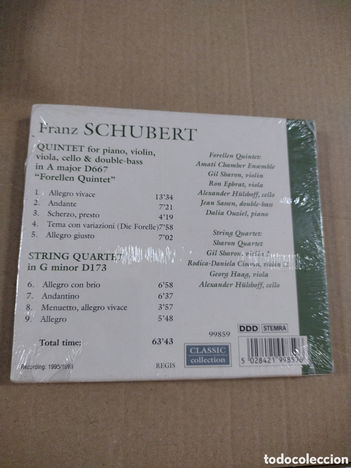 CDs de m&uacute;sica: FRANZ SCHUBERT. Forellen Quintett. PRECINTADO. CD - Foto 2