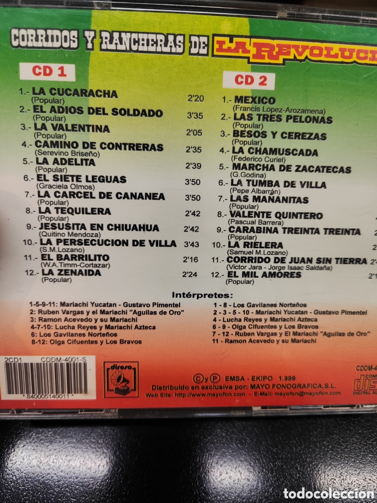 CDs de m&uacute;sica: 2cd revoluci&oacute;n mexicana - Foto 2