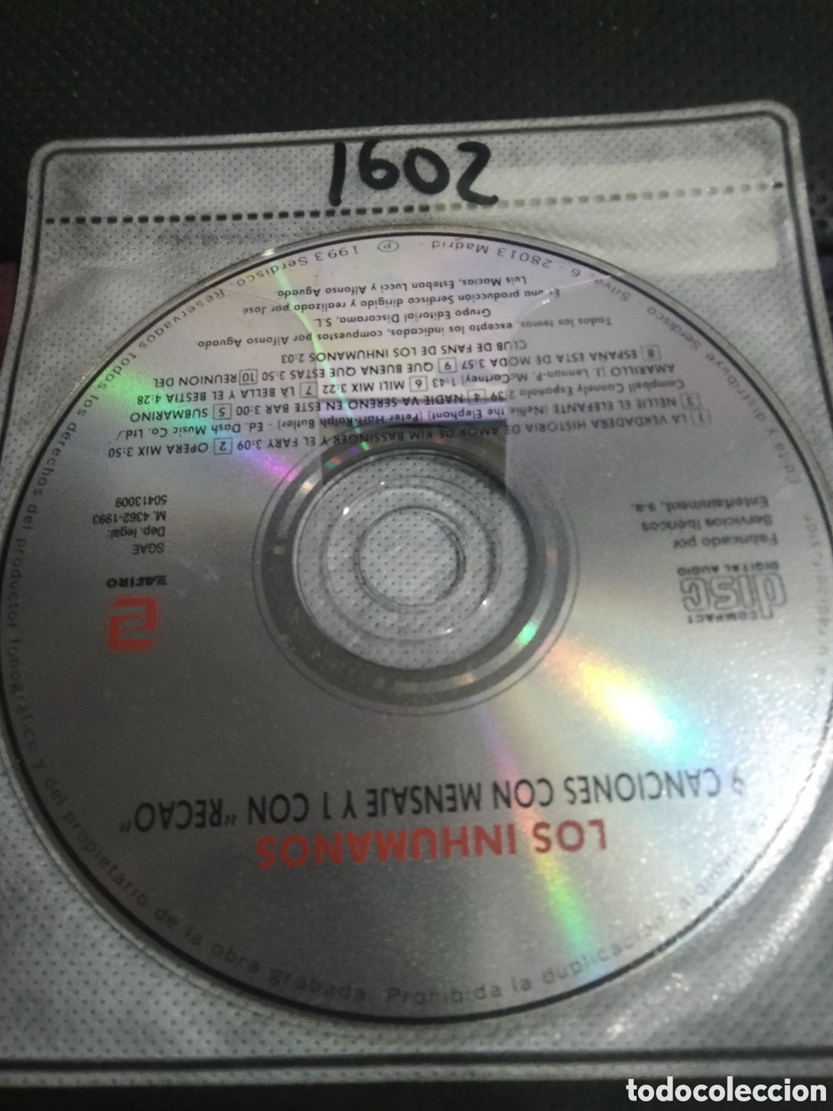CDs de m&uacute;sica: Cd los inhumanos -1602 (disco solo) - Foto 1