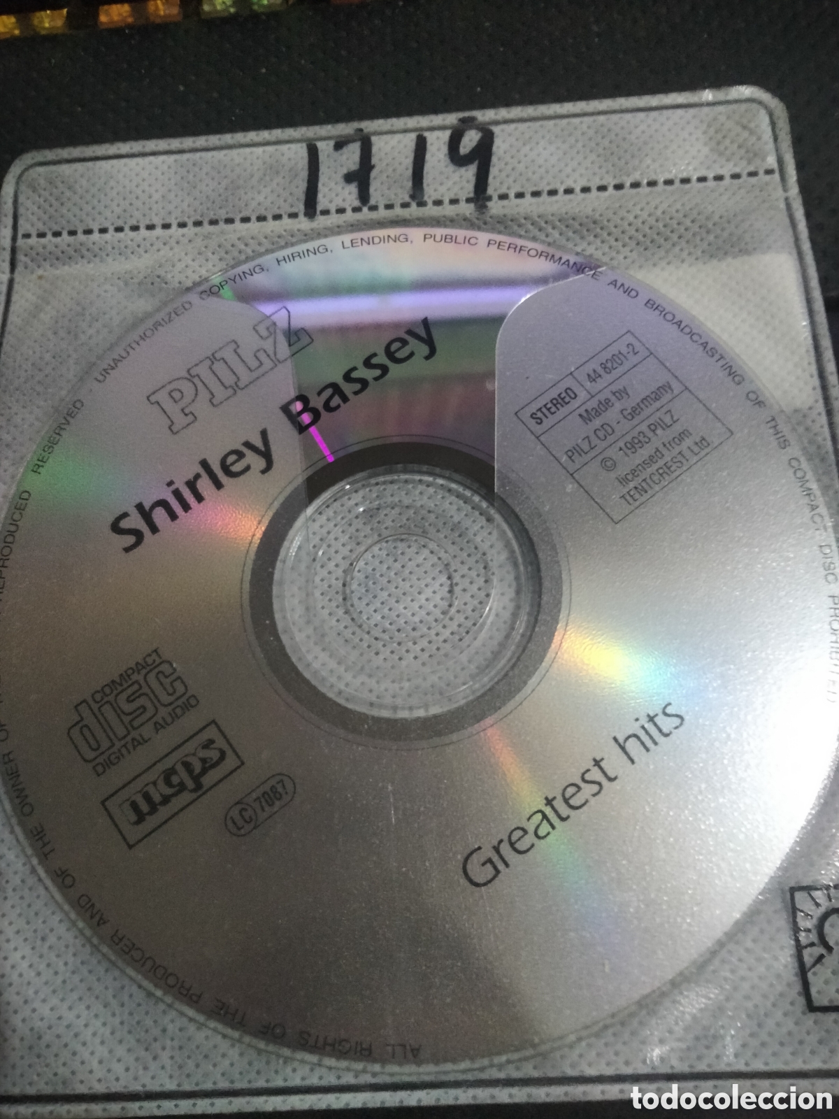 CDs de m&uacute;sica: Cd Shirley bassey -1719 (disco solo) - Foto 1