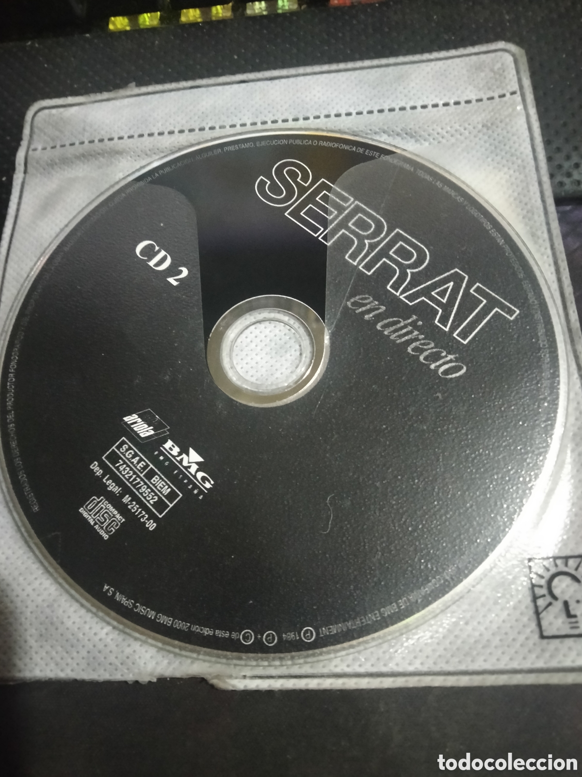CDs de m&uacute;sica: Cd Serrat en directo -1797 (disco solo) - Foto 2
