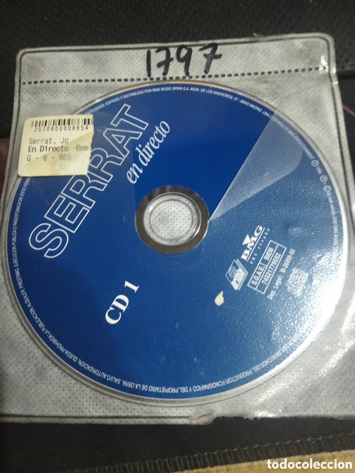 CDs de m&uacute;sica: Cd Serrat en directo -1797 (disco solo) - Foto 1