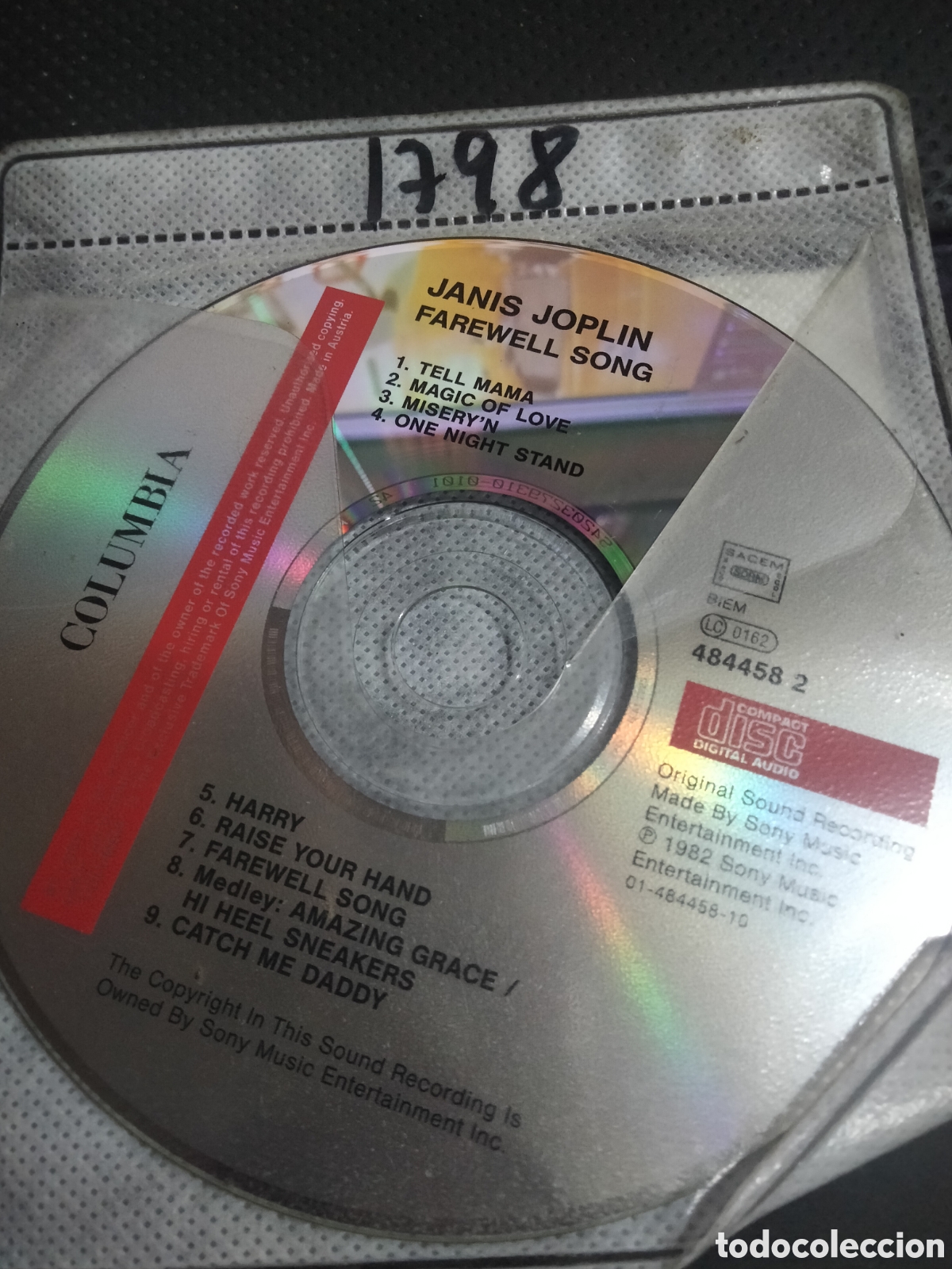 CDs de m&uacute;sica: Cd Janis joplin -1798 (disco solo) - Foto 1