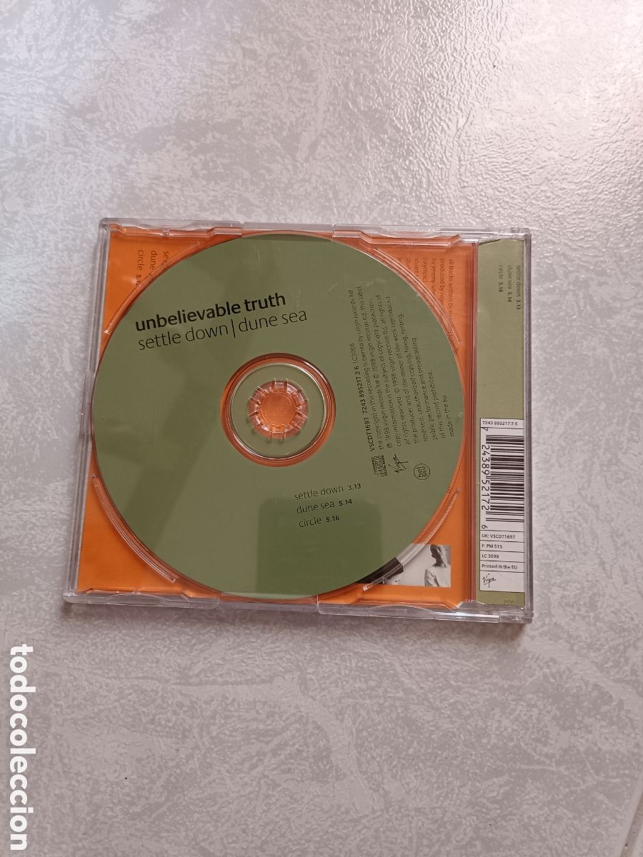CDs de m&uacute;sica: CD SINGLE UNBELIEVABLE TRUTH - SETTLE DOWN / DUNE SEA (3 CANCIONES) - Foto 2