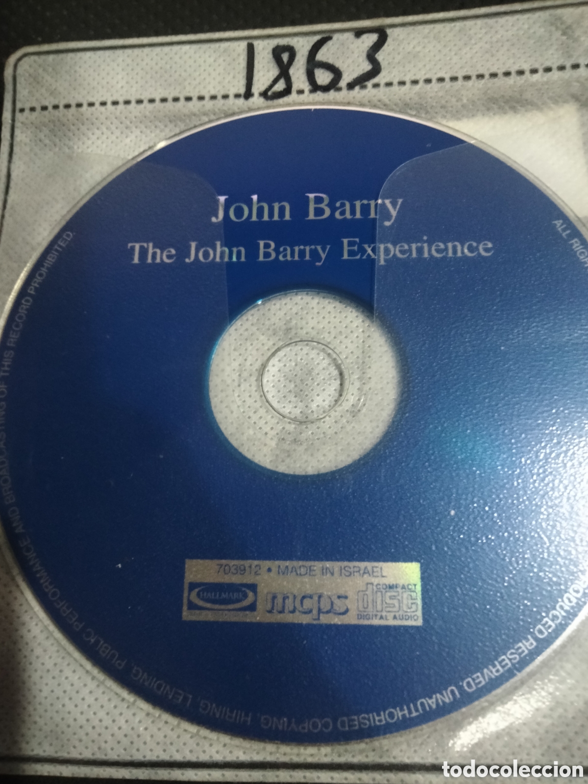 CDs de m&uacute;sica: Cd John Barry -1863 (disco solo) - Foto 1