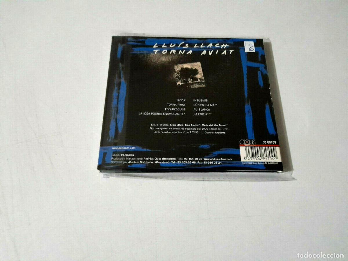 CDs de m&uacute;sica: LLUIS LLACH &rdquo;TORNA AVIAT&rdquo; CD 8 TRACKS DIGIPACK - Foto 2