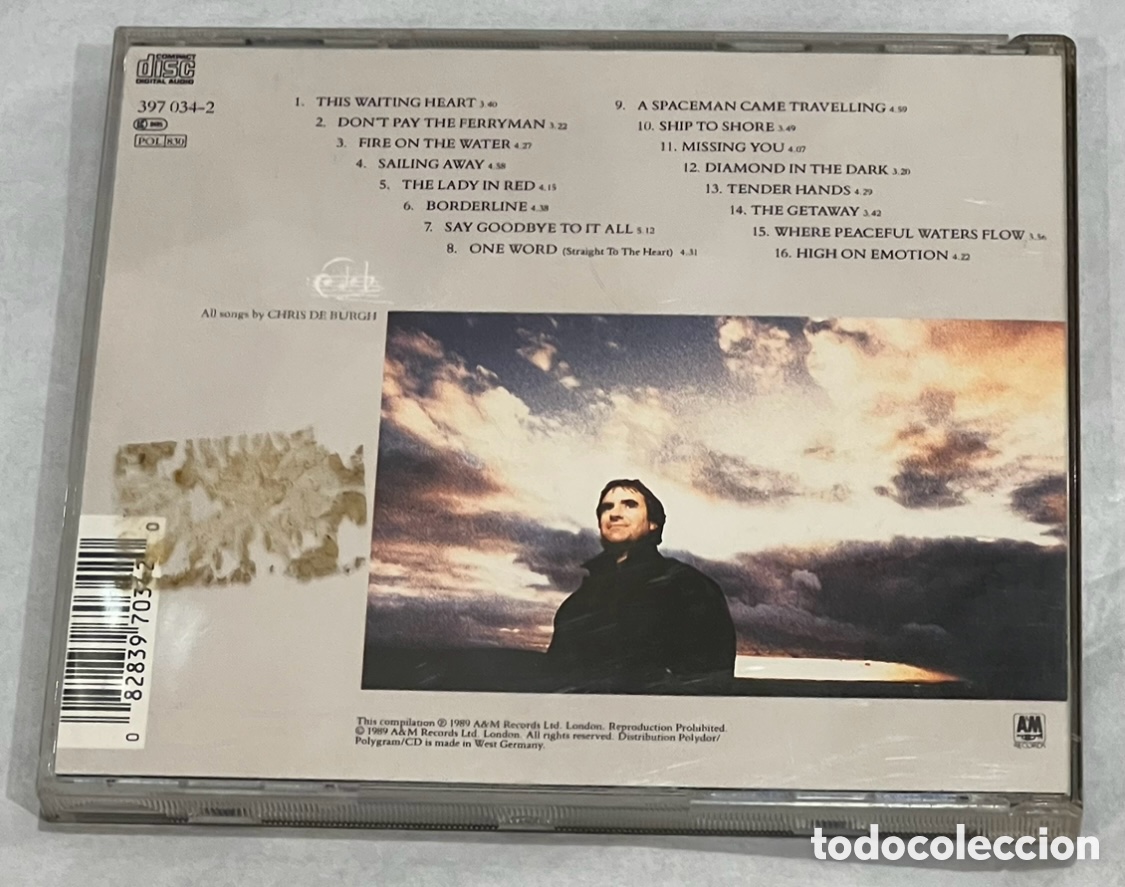 CDs de m&uacute;sica: CD. Chris de Burgh. &ldquo;Spark to a flame&rdquo;. 1989. - Foto 2