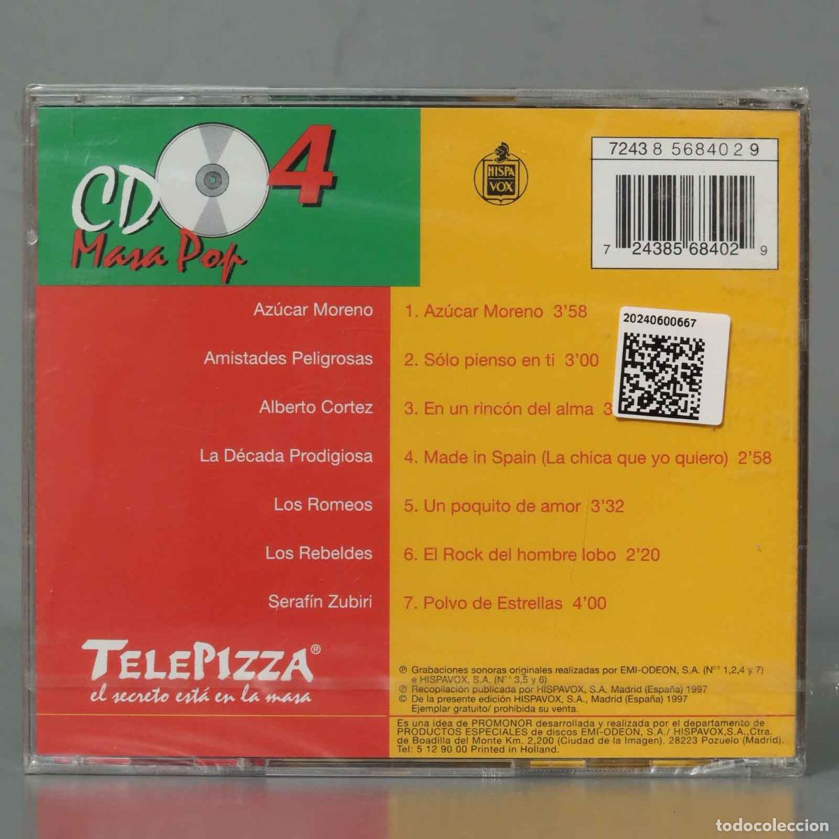 CDs de m&uacute;sica: CD. MASA POP 4. TELEPIZZA. PRECINTADO - Foto 2