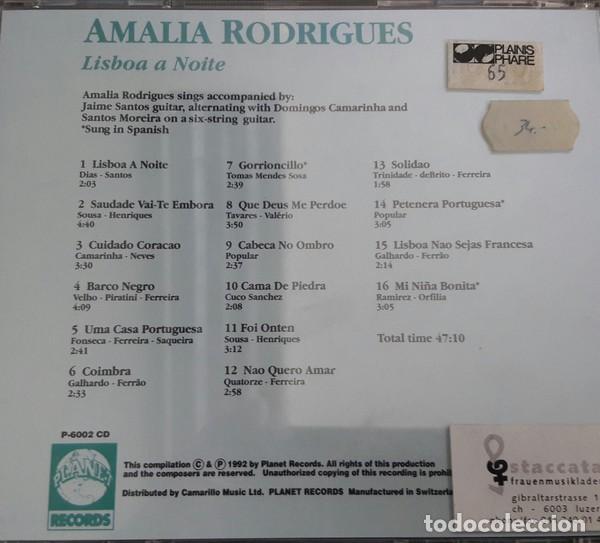 CDs de m&uacute;sica: Am&aacute;lia Rodrigues &ndash; Lisboa A Noite - Foto 2