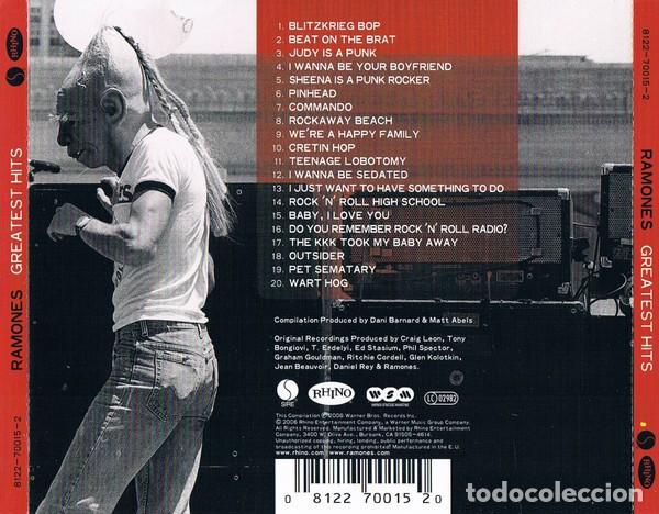 CDs de m&uacute;sica: Ramones &ndash; Greatest Hits - CD - Foto 2