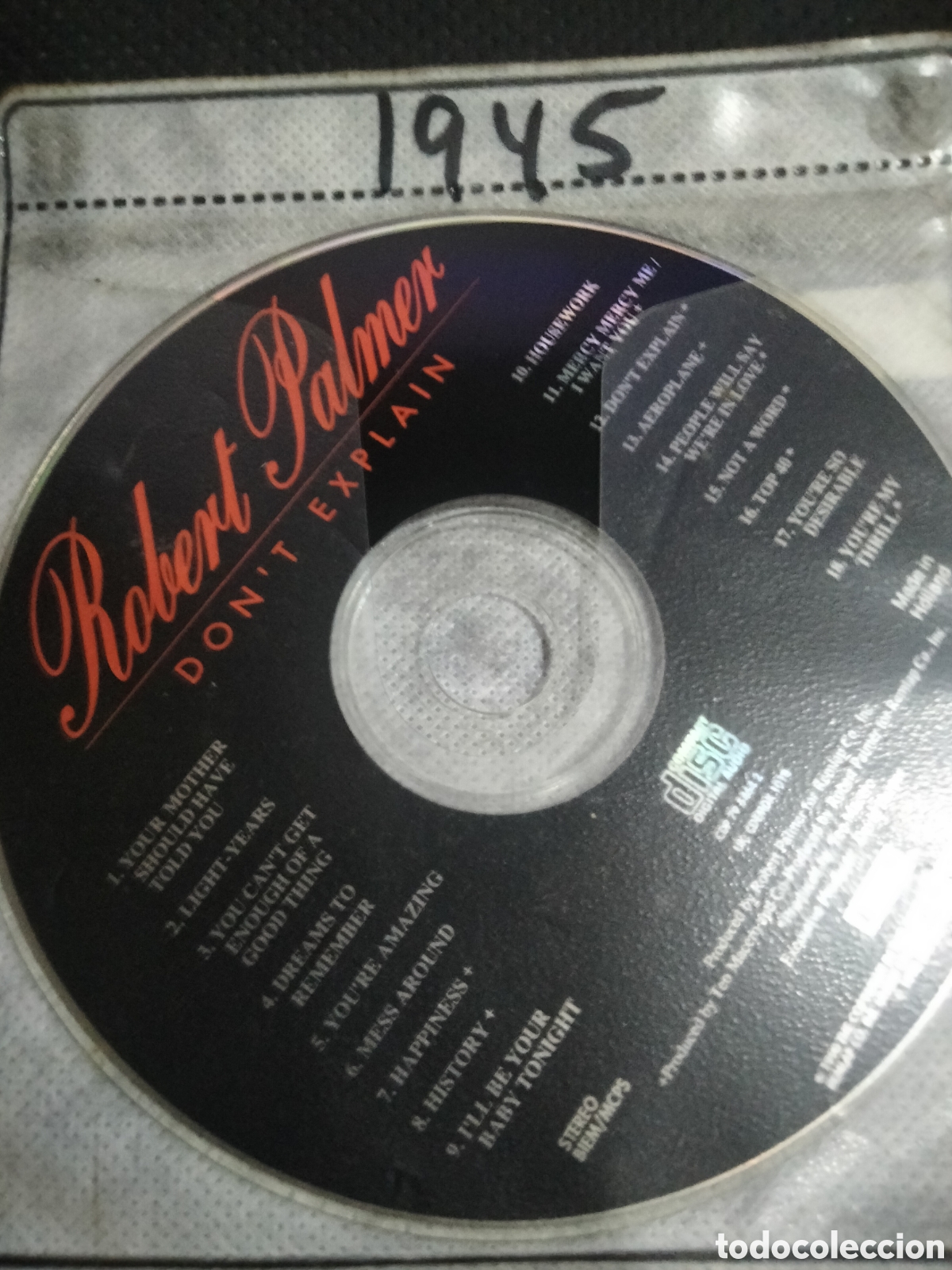 CDs de m&uacute;sica: Cd Robert palmer dont explain -1945 (disco solo) - Foto 1
