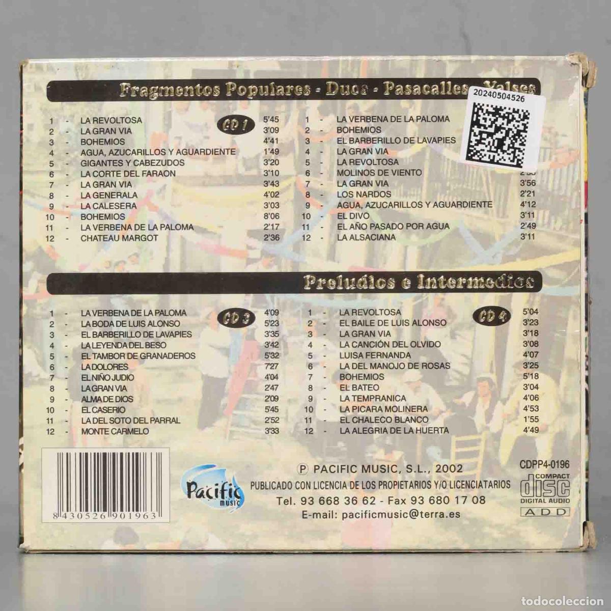 CDs de m&uacute;sica: 4 CD. FRAGMENTOS DE ZARZUELAS - Foto 2