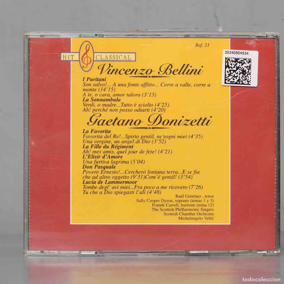 CDs de m&uacute;sica: CD. DONZIETTI BELLINI. ARIAS - Foto 2