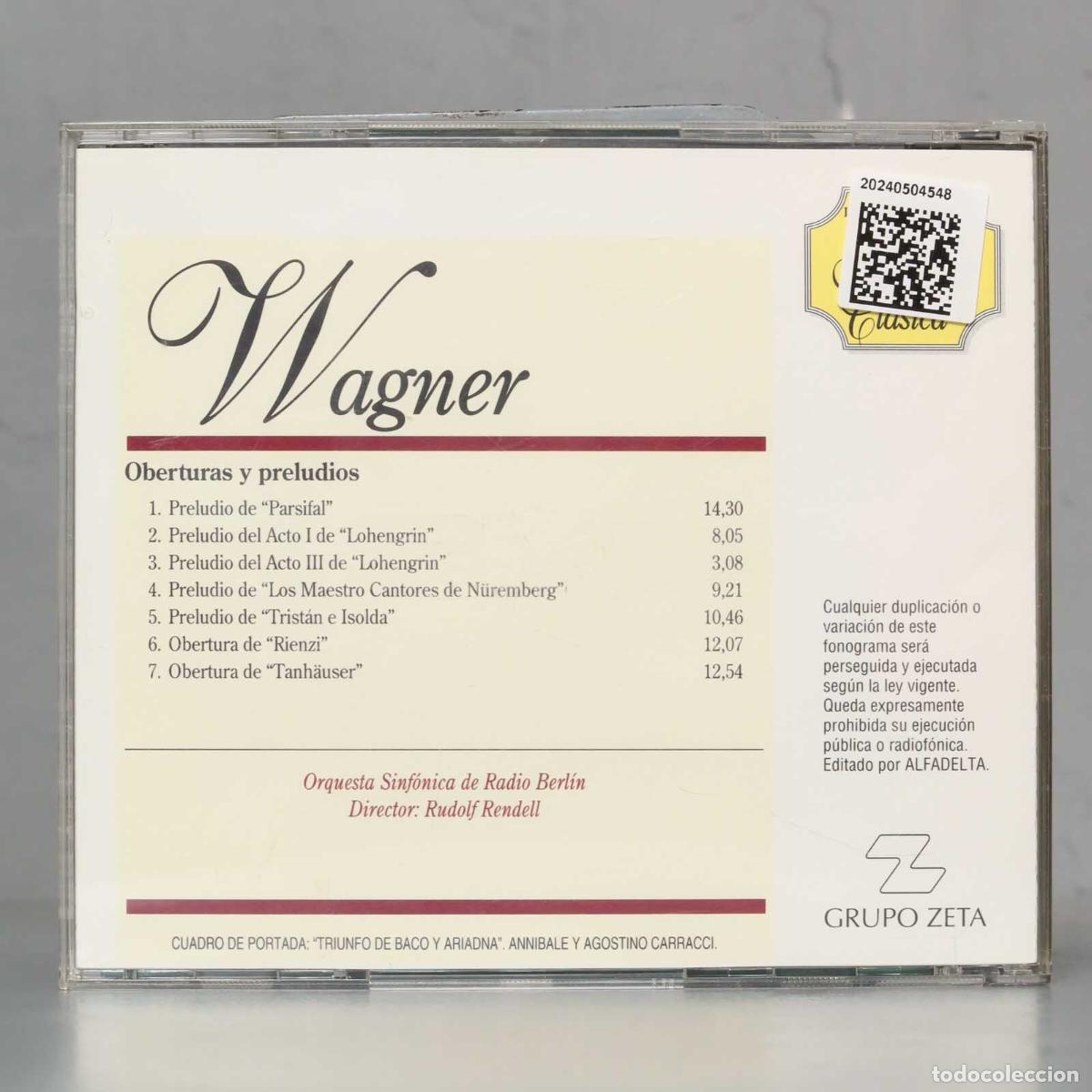 CDs de m&uacute;sica: CD. WAGNER OBERTURAS Y PRELUDIOS - Foto 2