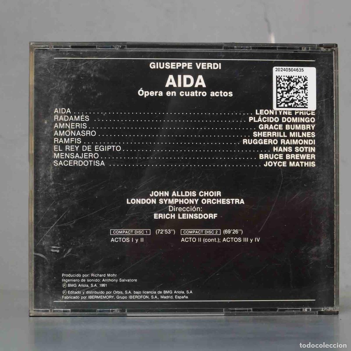 CDs de m&uacute;sica: CD. AIDA. VERDI. LEINSDORF - Foto 2