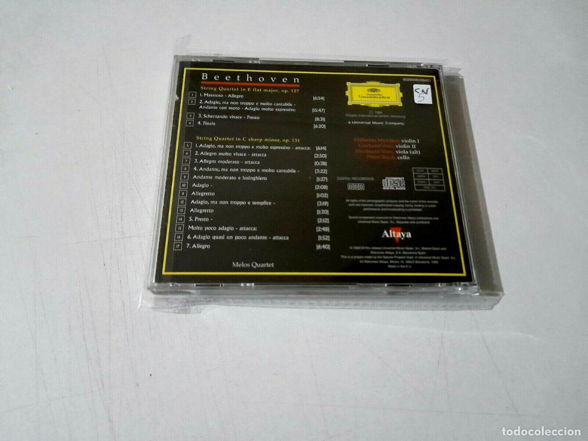 CDs de m&uacute;sica: MELOS QUARTET &rdquo;BEETHOVEN STRING QUARTET IN E OP 127 IN &rdquo; CD 17 TRACKS COMO NUEVO - Foto 2