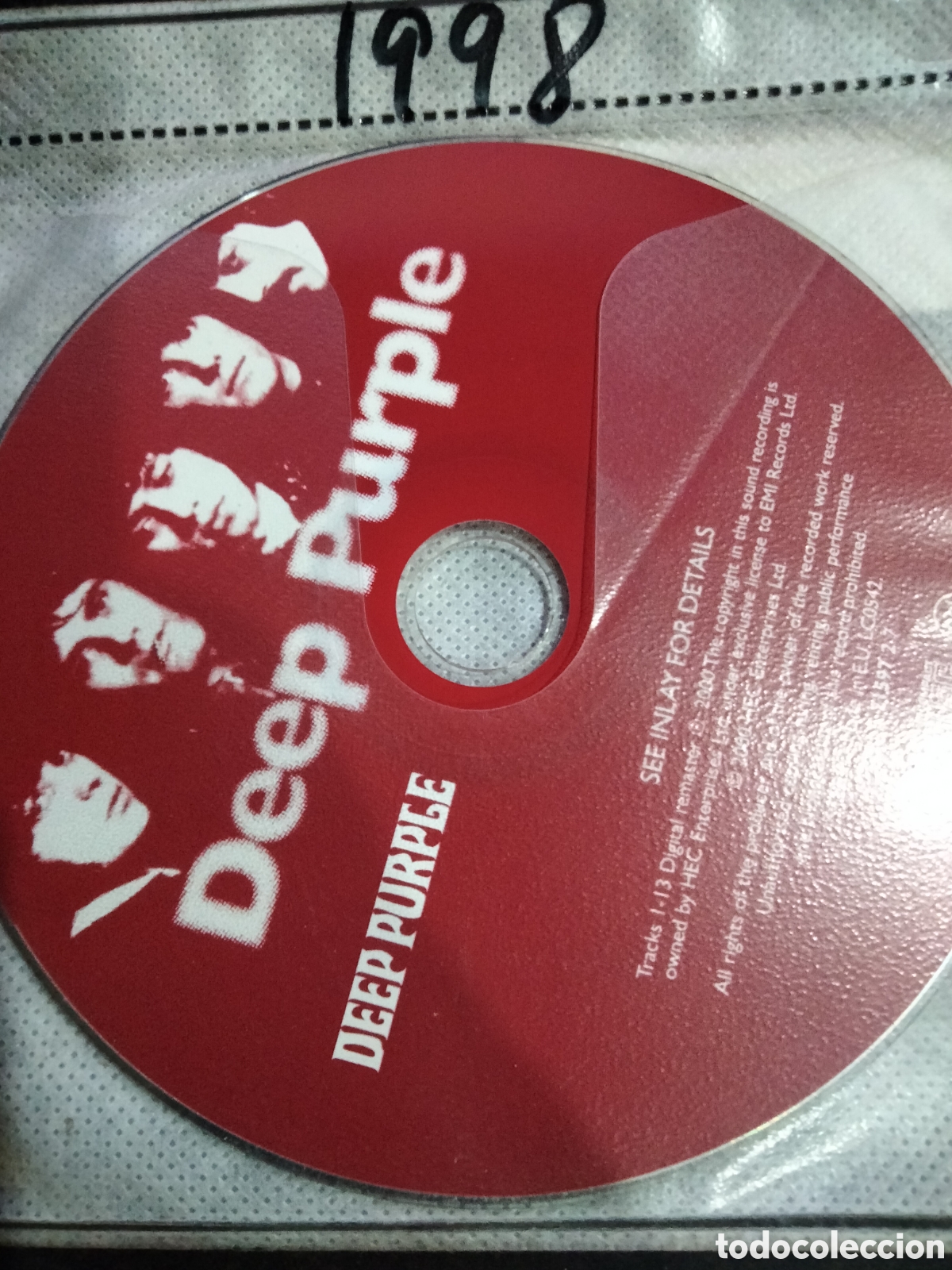 CDs de m&uacute;sica: Cd Deep purple -1998 (disco solo) - Foto 1