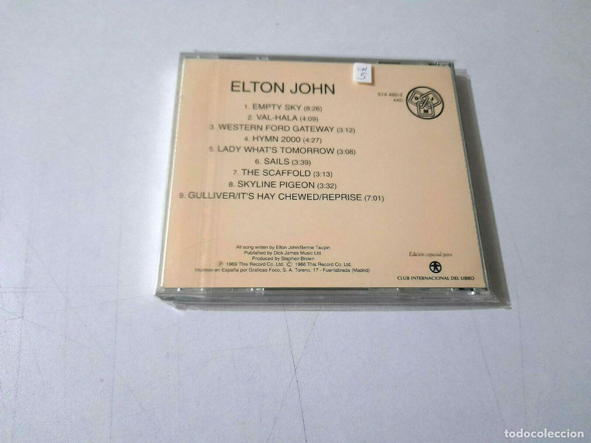 CDs de m&uacute;sica: ELTON JOHN &rdquo;EMPTY SKY&rdquo; CD 9 TRACKS COMO NUEVO LOS 60 DE LOS 60 - Foto 2