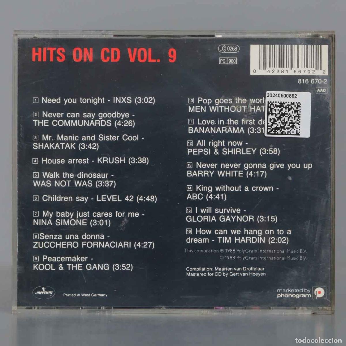 CDs de m&uacute;sica: CD. Hits On CD Volume 9 - Foto 2