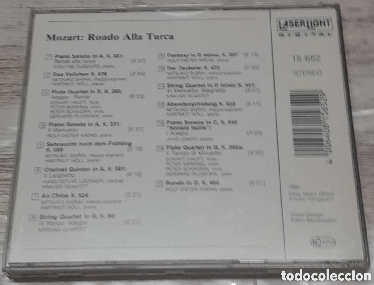 CDs de m&uacute;sica: MOZART - RONDO ALLA TURCA - Foto 2