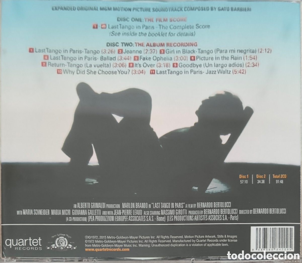 CDs de m&uacute;sica: LAST TANGO IN PARIS. 2CD. GATO BARBIERI. - Foto 4