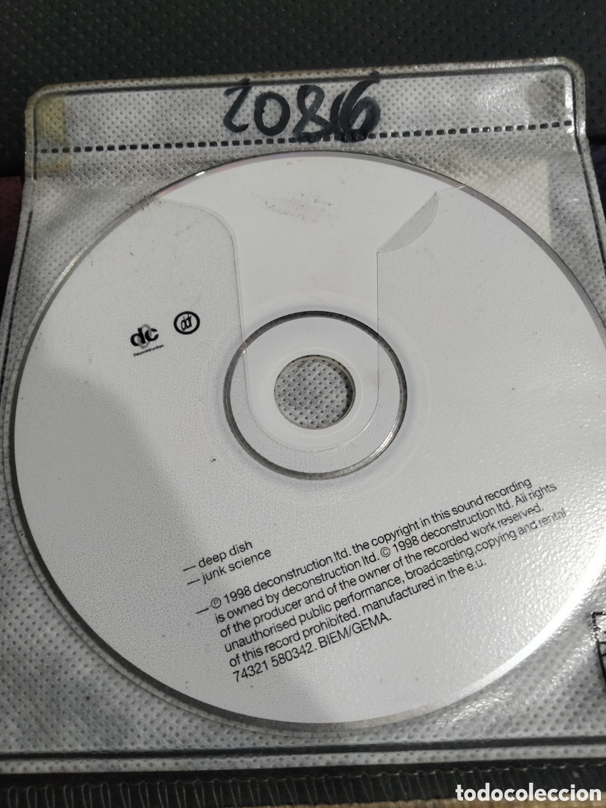 CDs de m&uacute;sica: Cd Deep Dish junk science -2086 (disco solo) - Foto 1