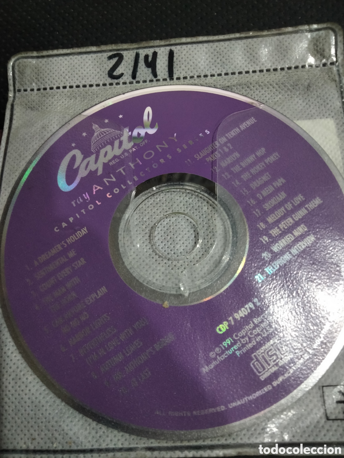 CDs de m&uacute;sica: Cd Ray anthony capitol -2141 (disco solo) - Foto 1