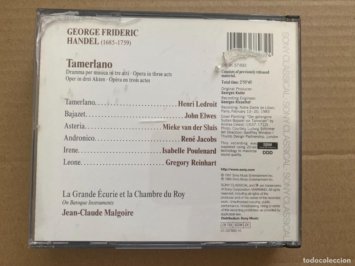 CDs de m&uacute;sica: CD DOBLE HANDEL - TAMERLANO MALGORIE - Foto 2