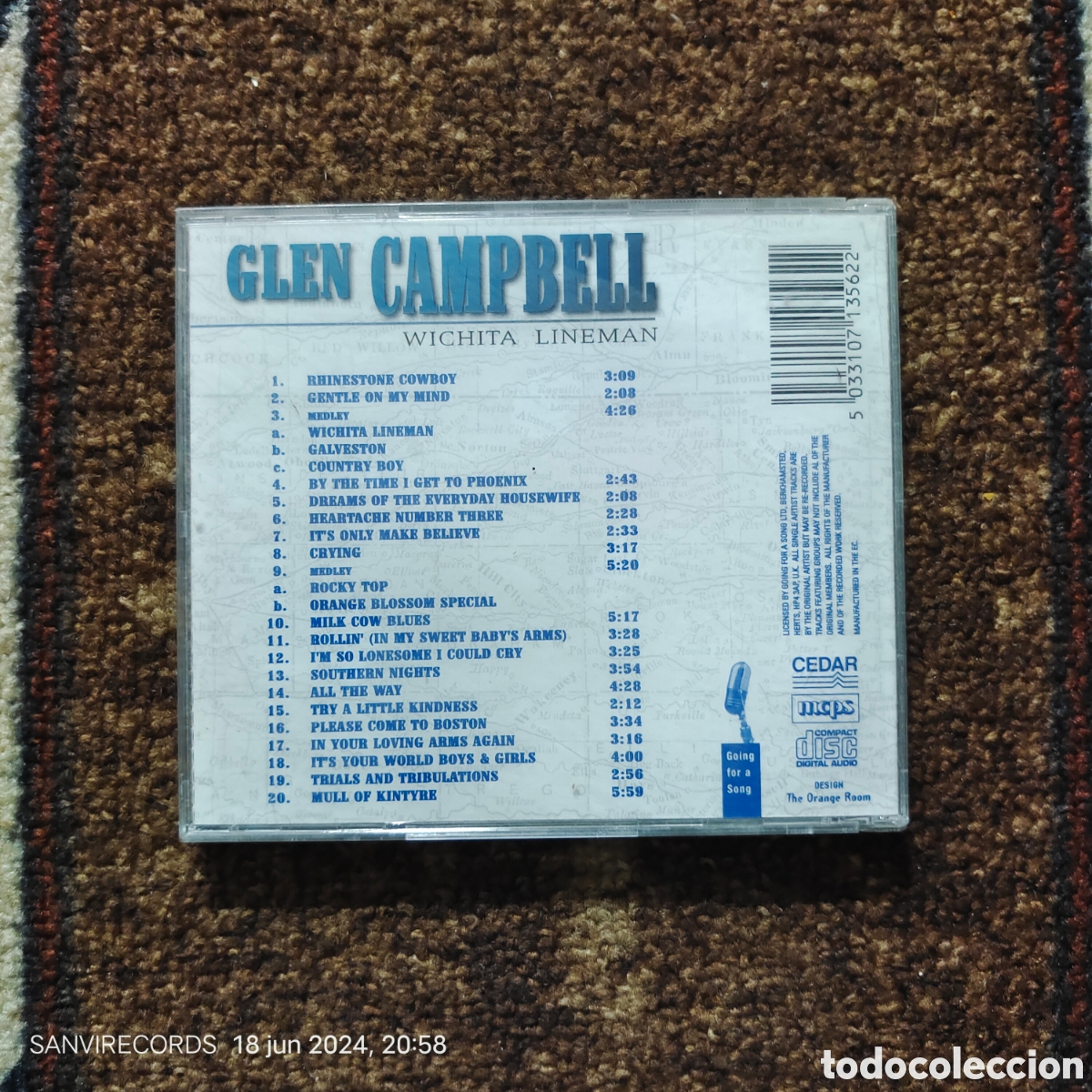 CDs de m&uacute;sica: CD, GLEN CAMPBELL: WICHITA LINEMAN - Foto 2