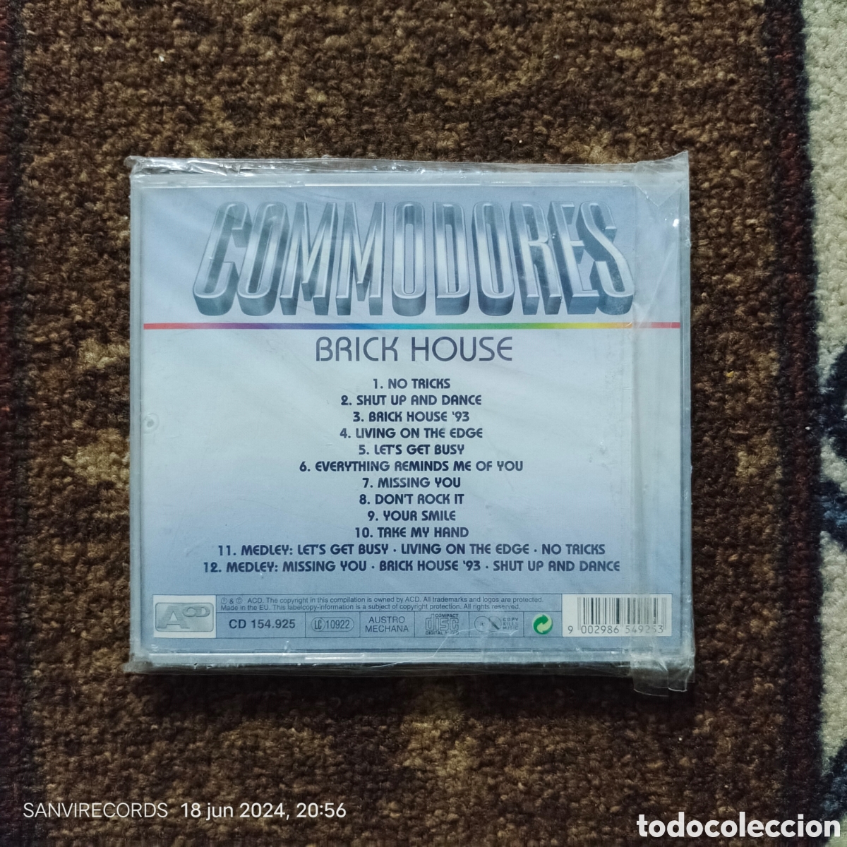 CDs de m&uacute;sica: CD, COMMODORES: BRICK HOUSE - Foto 2