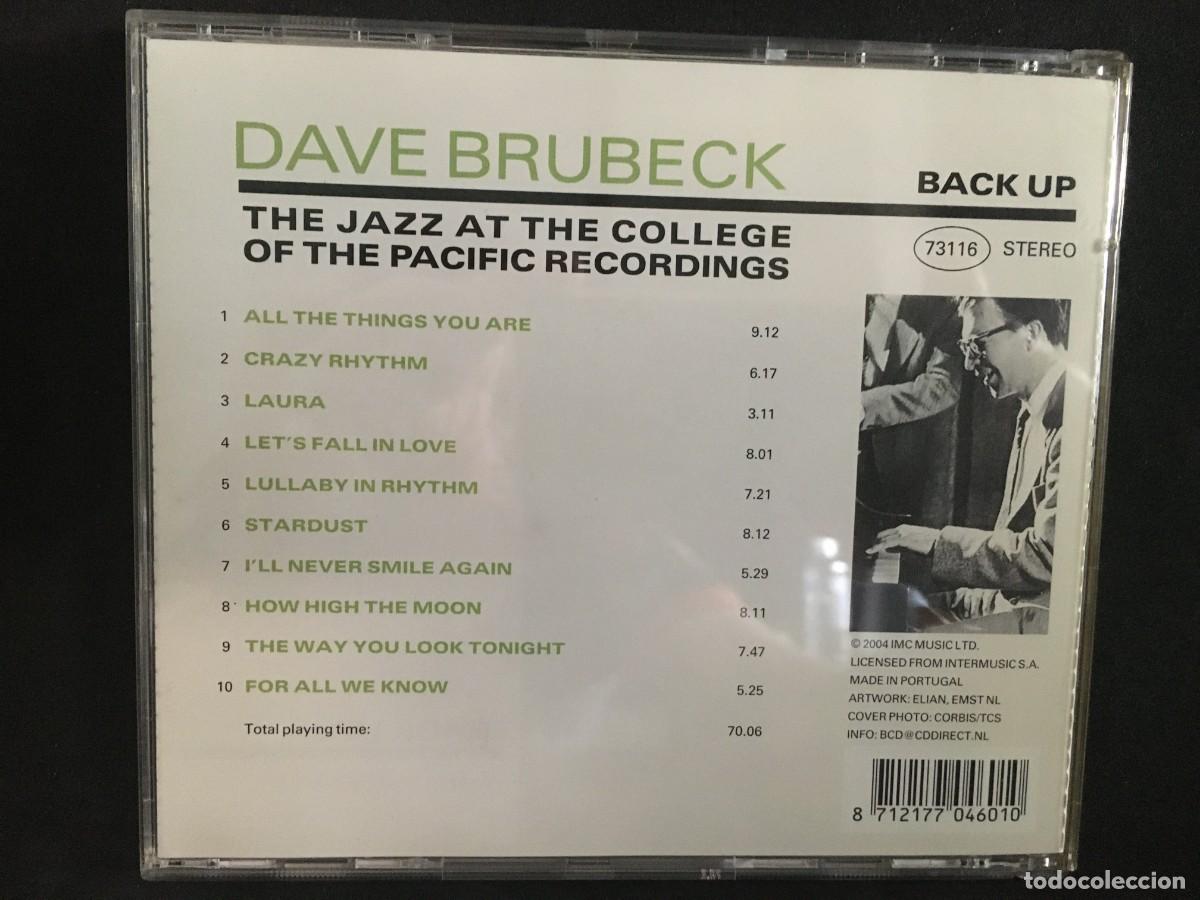 CDs de m&uacute;sica: Dave Brubeck &ndash; Stardust - CD - Back UP - Foto 2