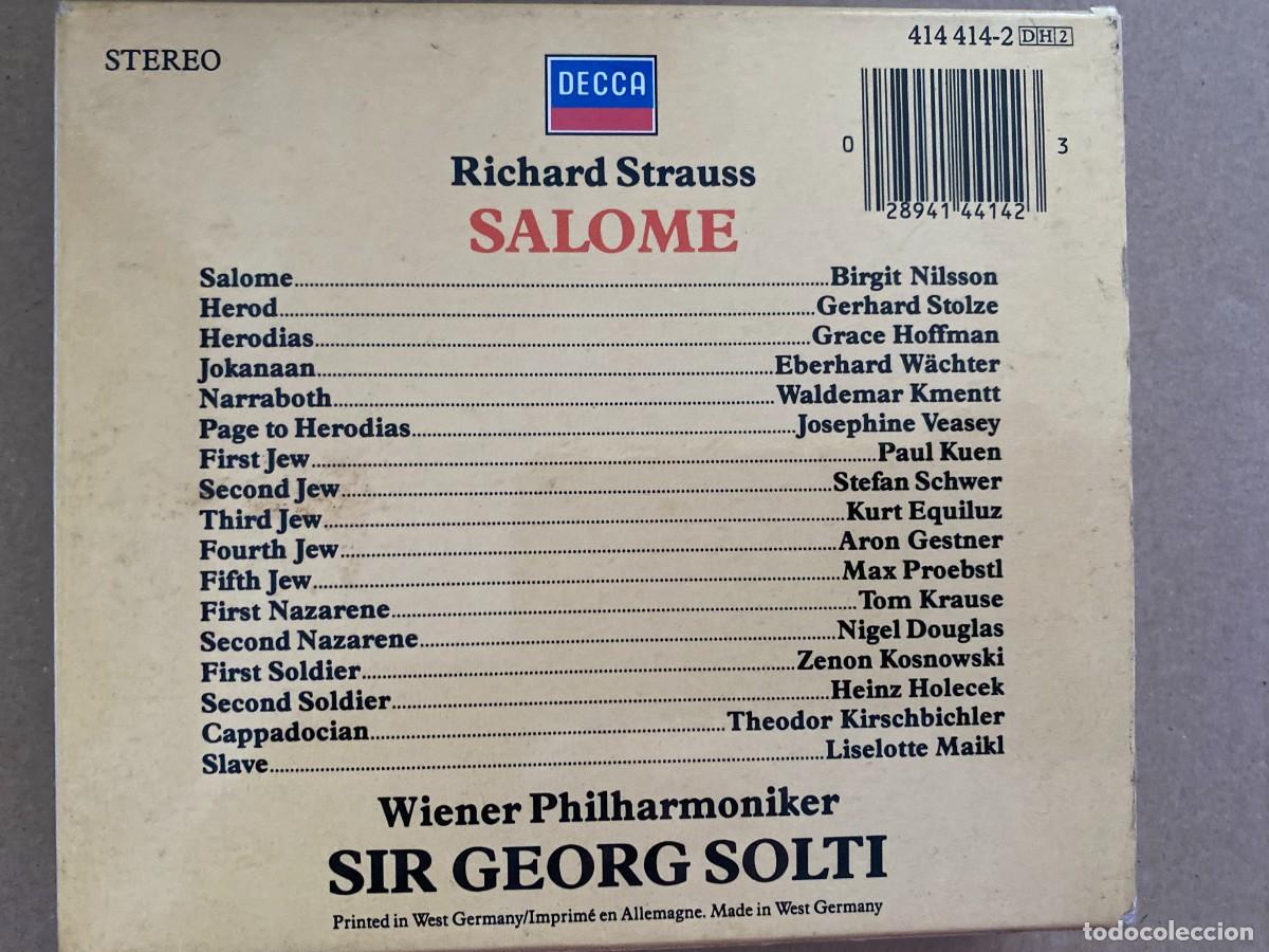 CDs de m&uacute;sica: CD DOBLE RICHARD STRAUSS - SALOME - Foto 2