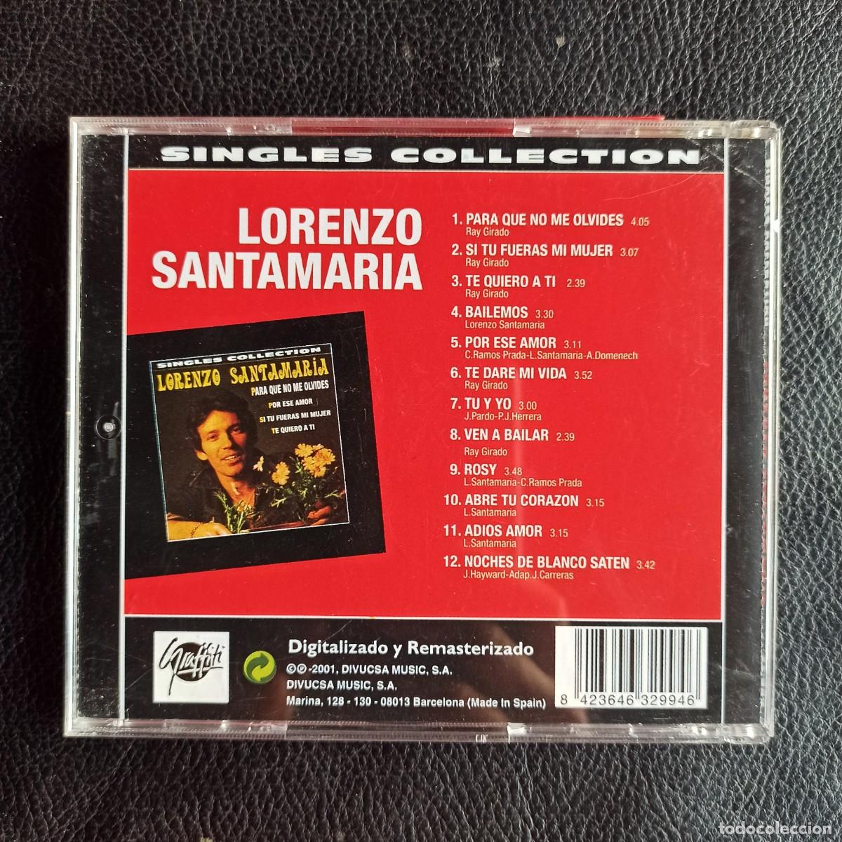 CDs de m&uacute;sica: CD Lorenzo Santamar&iacute;a &ndash; Singles Collection - Foto 2