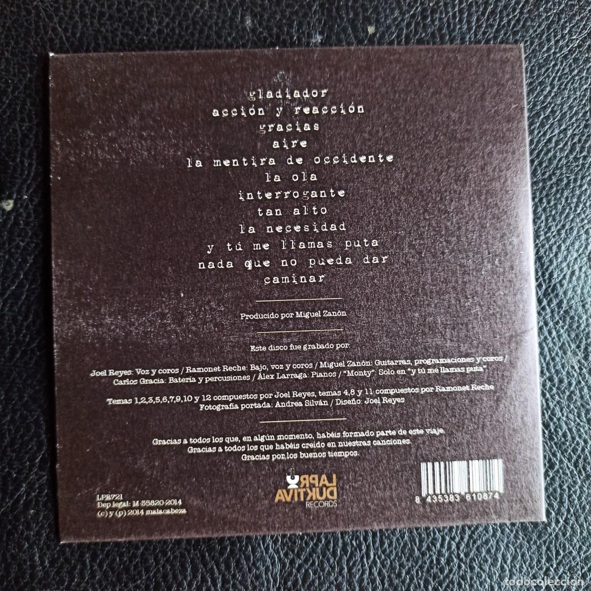 CDs de m&uacute;sica: CD Malacabeza - Gracias - Foto 2