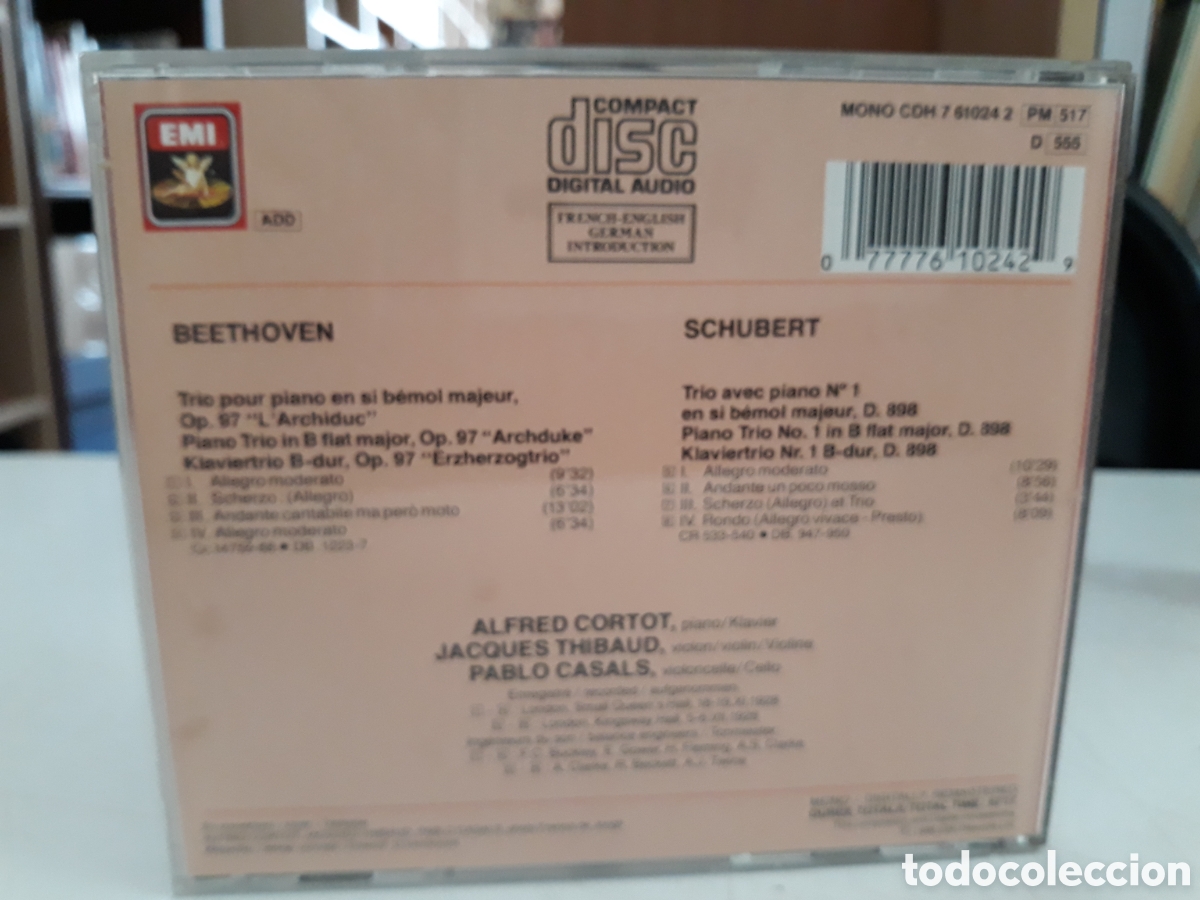 CDs de m&uacute;sica: BEETHOVEN / SCHUBERT: TR&Iacute;OS - EMI - CD - Foto 2