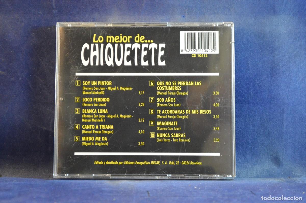 CDs de m&uacute;sica: LO MEJOR DE CHIQUETETE - CD - Foto 2