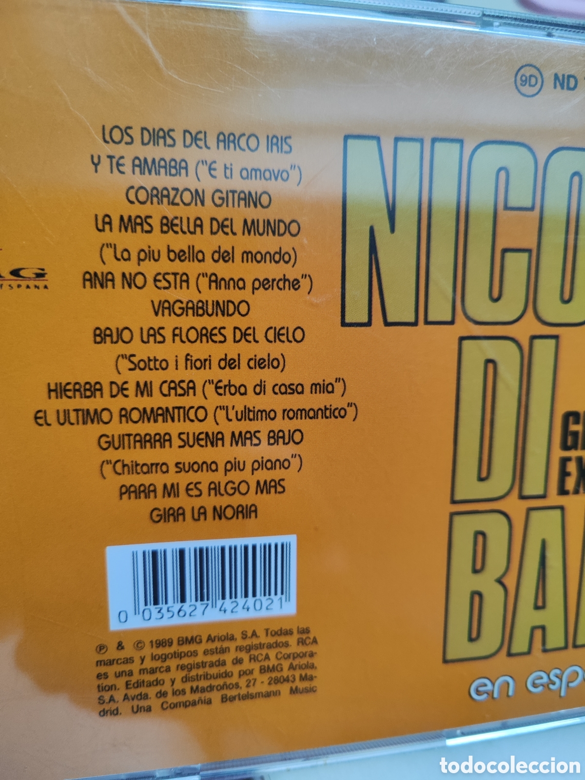 CDs de m&uacute;sica: CD Nicola du bari grandes &eacute;xitos en espa&ntilde;ol - Foto 2