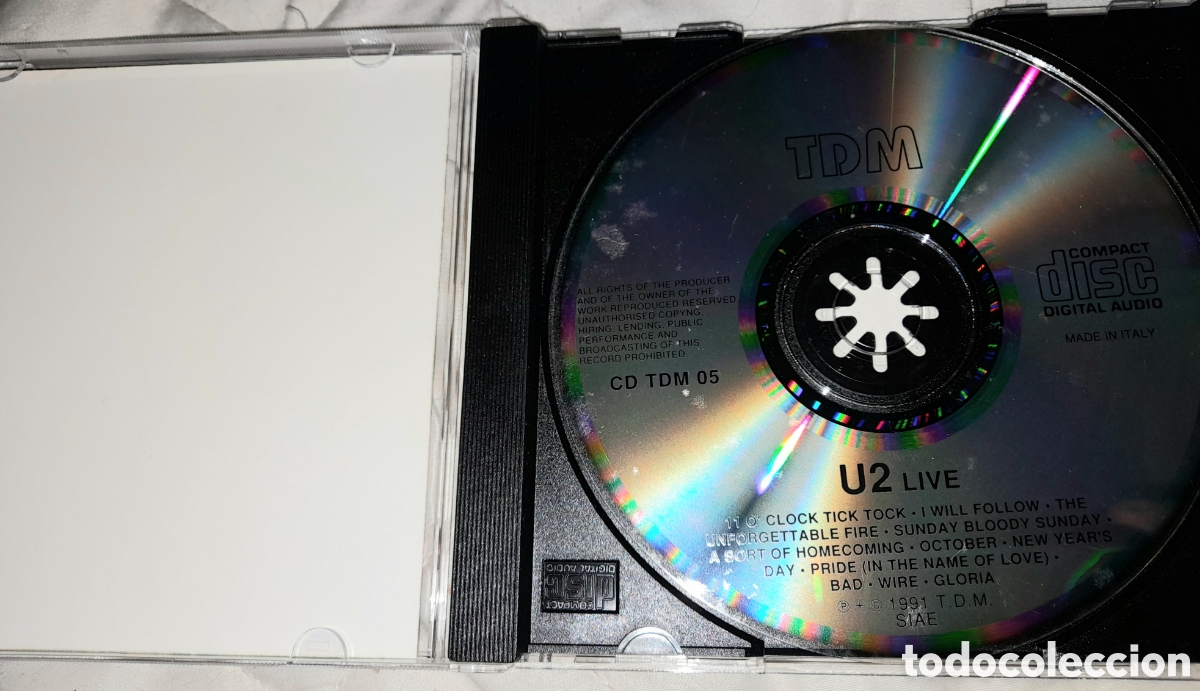 CDs de m&uacute;sica: U2 LIVE IN BOLOGNE 1985. CD BOOTLEG. RARO - Foto 2
